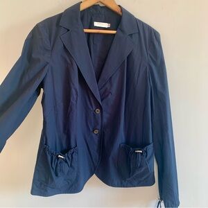 Peserico Sporty Lightweight Navy Jacket Blazer Style Italian Designer
